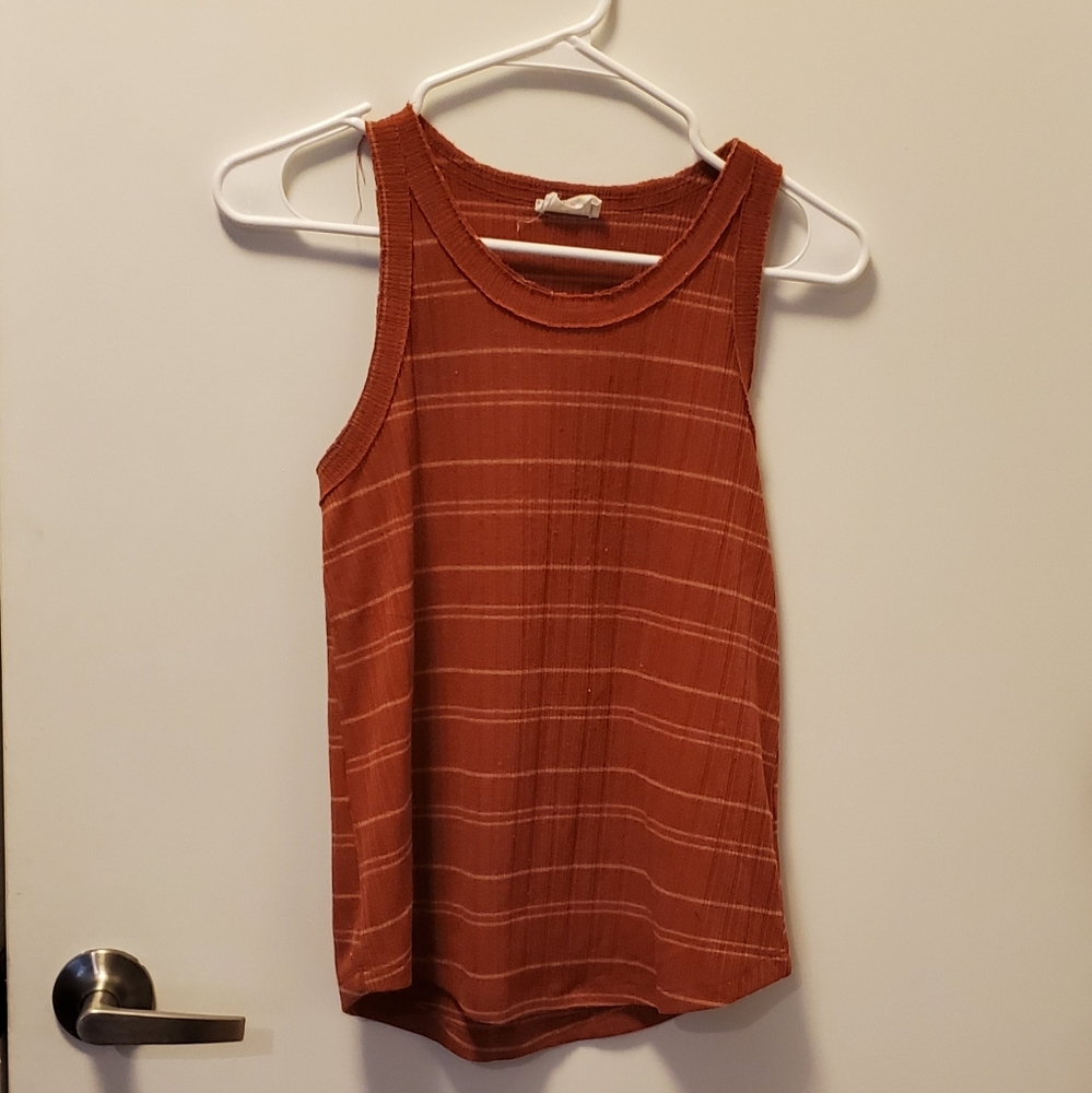 Burnt Orange striped tank top